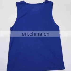 Mesh Vest Blue Sleeveless Printing Tank Top thumbnail-2