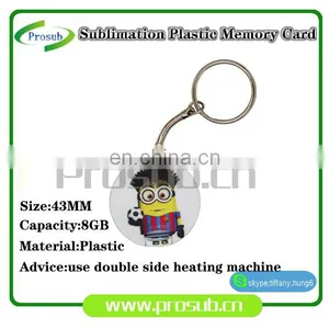 Sublimation 8GB USB 43mm Round Plastic U Flash Disk thumbnail-1