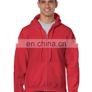 Zip up Wholesale Plain Black High Quality Men Hoodies thumbnail-6