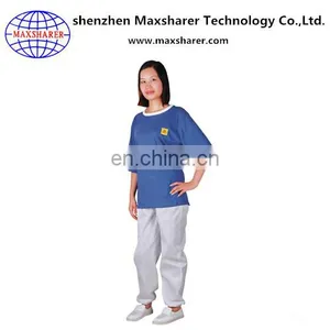 Hot Selling Antistatic T-shirt Esd Round Collar Shirt on Sale thumbnail-1