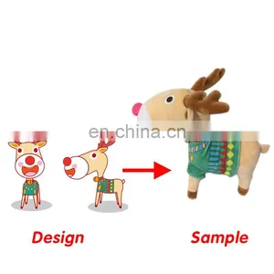Cute Custom Animals Soft Plush Toys Creative Decoration Children Doll thumbnail-1