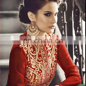 Beige Colored Pure Georgette Traditional Wear Suit. thumbnail-2