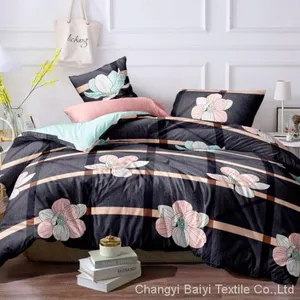 Brushed Fabric 100% Polyester Printed Brushed Bed Sheets/mattress Fabric for Bedding/home Textile From China thumbnail-1