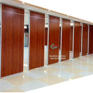 Room Partition Walls Folding Office Soundproof Acoustic Screen Hanging Style Melamine Board Operate Walls Folding Foldable Hotel Walls Room Partitions thumbnail-1