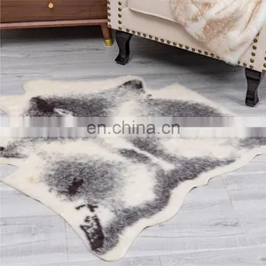 NAturelife Non-slip Bedside Bed Mats Table Grey Faux Arctic Wolf Rugs With Logo thumbnail-1