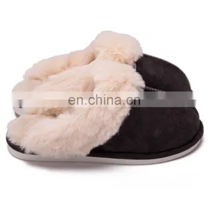 Waterproof Comfy Faux Fur Womens Unisex Scuff Memory Foam Slip On Anti-Skid Sole Warm Cotton House Slipper thumbnail-5