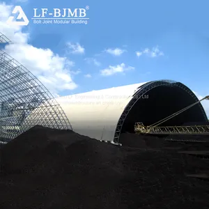 LF Galvanized Space Frame Coal Bunker Steel Structure Coal Storage Shed Building thumbnail-5