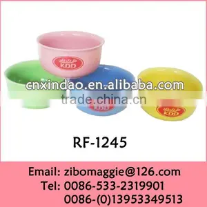 Zibo Made New Style Glazed Promotional Ceramic Shallow Salad Bowl for Dinner Set thumbnail-1