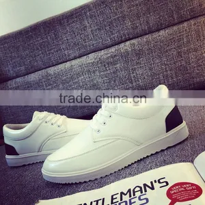 C22651B Men Plain Color Fashion Shoes PU Leather Casual Shoes thumbnail-1