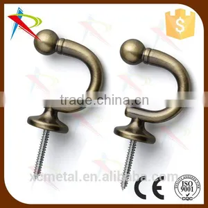 New Fashion Bronze Curtain Tie Back Hooks Half-opened Anti Rust W/ Screws thumbnail-3