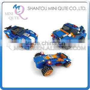 Mini Qute DIY Boys F1 Fast Racing Car Motorcycle Kart Action Figure Plastic Model Building Block Brick Educational Toy NO.25621 thumbnail-1