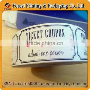 Printed Admit One Ticket,Single Roll Raffle Ticket thumbnail-1