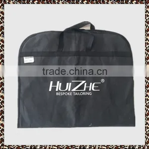 Wholesale Zip Lock Black Non Woven Travel Suit Wedding Dress Cloth Custom Foldable Suit Garment Bag thumbnail-1