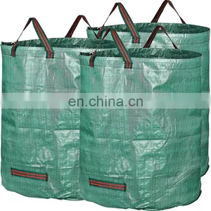 Heavy Duty 120L Reusable Hard Bottom Yard Lawn and Leaves Green Garden Waste Bag thumbnail-3