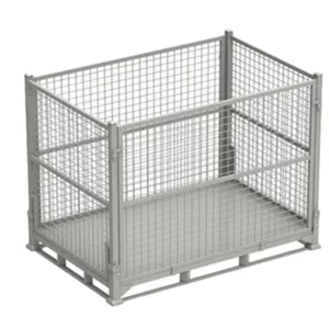 Galvanized Metal Wire Storage Cage Container thumbnail-1