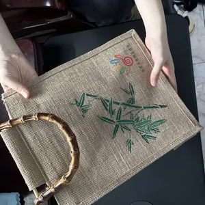 Exhibition Using or Shopping Using Light Weight Wool Felt/Canvas/Linen OEM Stylish Tote Bag thumbnail-4