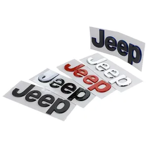 3D Matte Black JEEP Letter Car Stickers ABS Car Badges Plastic Chrome Car Emblem thumbnail-3