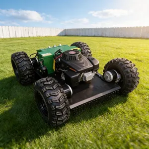 Vigorun VTW550-90 Remote Control Gasoline Lawn Mower 4WD With Nylon Cutting Cord thumbnail-1