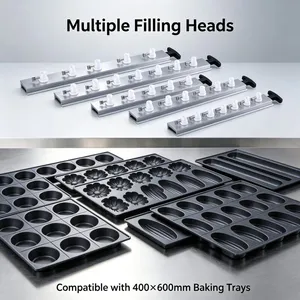 SN-QDMECH Table Top Cake Batter Depositing Machine Automatic Commercial Cupcake Muffin Filling Machine thumbnail-2