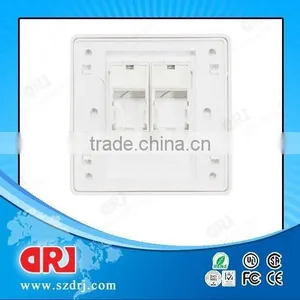 Cat6 Double Ports With Shutter Faceplate thumbnail-2