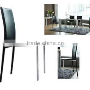 Modern PVC Leather and Silver Painting Metal Chair for Dinning Room thumbnail-1