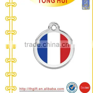 France Flag Metal Pendant Necklace Jewelry thumbnail-1