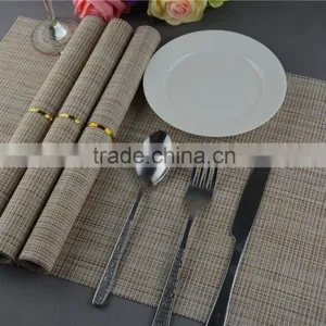 Table Decoration PVC Solid Color Disposable Flaxen Linen Table Placemat 45*30cm thumbnail-5