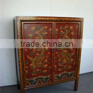 Antique Style Tibetan Hand Painted Storage Cabinet thumbnail-1