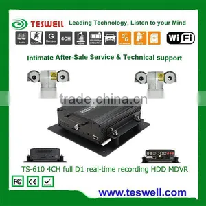 CCTV DVR Full D1 Recording Vehicle Blackbox Dvr 4 Cameras MDVR Usb 2.0 Dvr Adapter 4 Channel Driver thumbnail-1