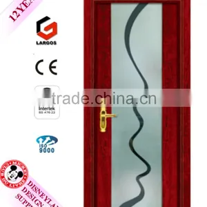 GLASS INSERT SOLID WOODEN DOOR WITH HIGH QUALITY thumbnail-1