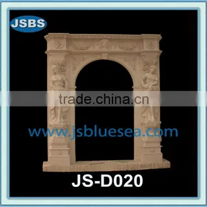 Carving Marble Door Entrance With Girl Statue thumbnail-1