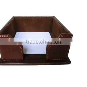 Dark Brown Good Quality Handmade Flannelette Inside Custom Leather Paper Holder thumbnail-2