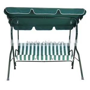 3 Seater Garden Steel Frame Patio Swing Chair With Canopy thumbnail-6