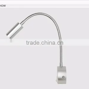 3W LED Wall Mount Light for Hotel Bedside Reading Lamp With Flexible Gooseneck On/off Switch Quality Choice thumbnail-3