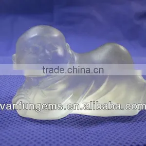 Smoky Quartz Carved Budda thumbnail-1