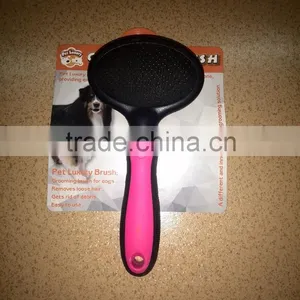 2016 Easy Clean Anti-allergic Pet Grooming Products Rubber Handle Big Stainless Steel Dog Comb thumbnail-2
