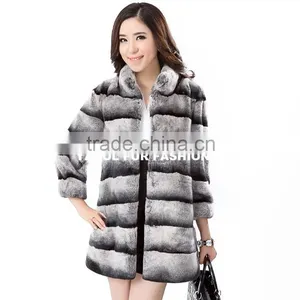 Rex14029 Chinchilla Rex Rabbit Coat thumbnail-1