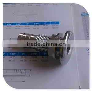 3/4" Hose Barb Stainless Steel Barbed Boat Thru Hull Fitting Connector Polished thumbnail-1
