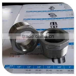 Stainless Steel 304/316 Casted Pipe Fittings Hex Bushing Class 150 thumbnail-1