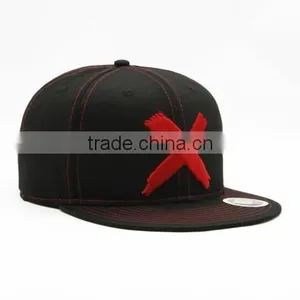 Hot Sale Flat Bill Snap Back Hat OEM 3D Embroidery Snapback Custom Cap thumbnail-1