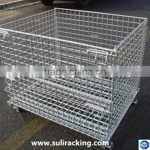 Foldable Stackable Storage Wire Mesh Containers thumbnail-1