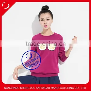 Made in China Womens Crewneck Custom Printed Sweatshirt thumbnail-1