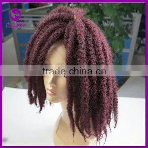 Wholesale 7Colors Optionals 20" Long Two Tone Ombre Afro Twist Kinky Curl Marley Hair Braid Extensions thumbnail-5
