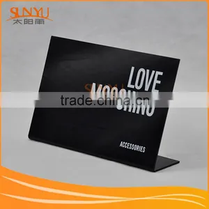 China Custom Black Acrylic White Printing Sign Holder thumbnail-1