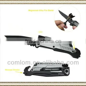 Multi-function Folding Survive Knife With LED Light/belt Cutter/Fire Starter thumbnail-1