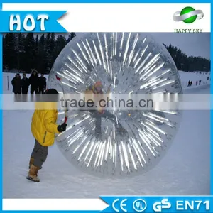 2016 HappySky 100% PTU/ PVC Inflatable LED Human Sized Hamster Ball, Zorb Ball, Human Hamster Ball for Sale Quality Choice thumbnail-1
