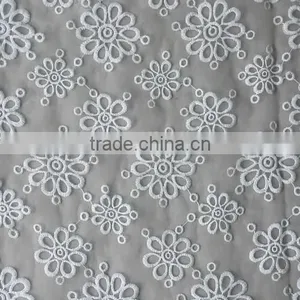 High Quality Organza Lace Polyester Fabrics for Wedding Dress thumbnail-1