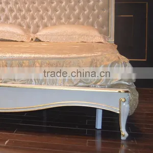 Luxury French Style Bedroom Furniture King Size Bed thumbnail-6