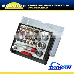 CALIBRE 1/4"Dr 28PC Sockets and Screwdriver Bits Tool Set thumbnail-1