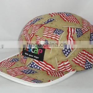 5 Panel Blank Snapback Cap With Logo Embroidery thumbnail-1